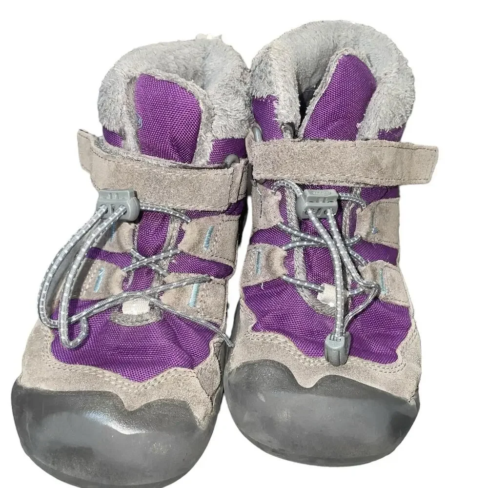 Keen Knotch Chukka Boots Toddler 1 Purple Gray Washable Lightweight Kids Sneaker